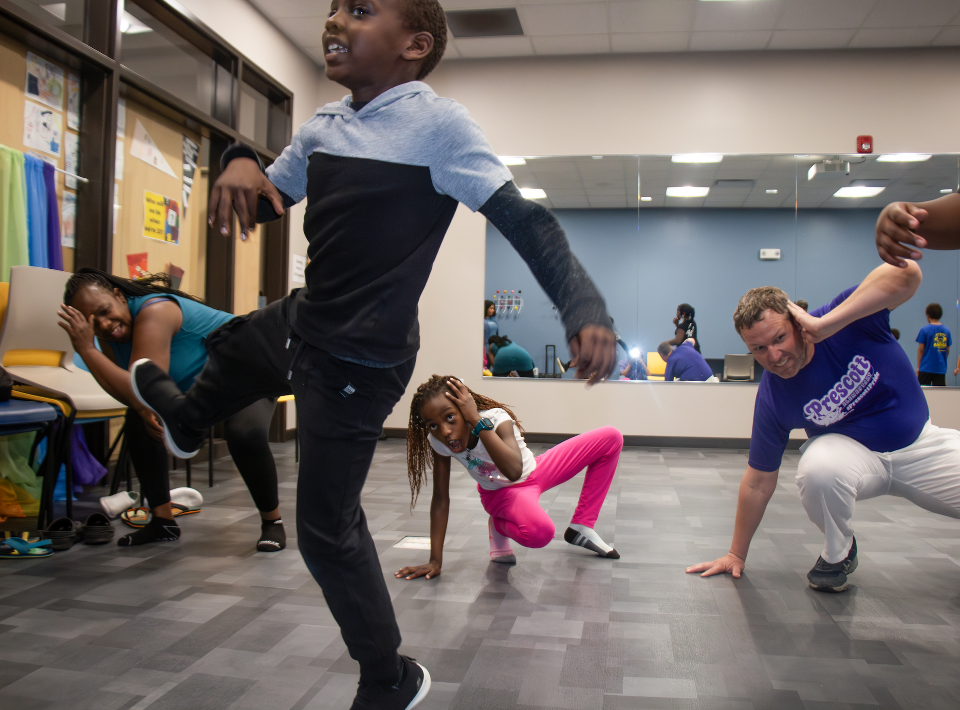 kids dancing in a class