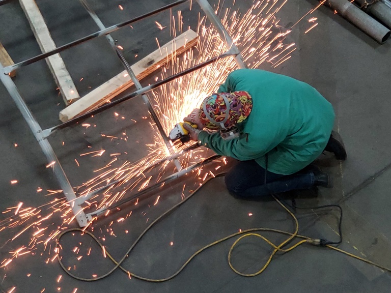 Welding overhead